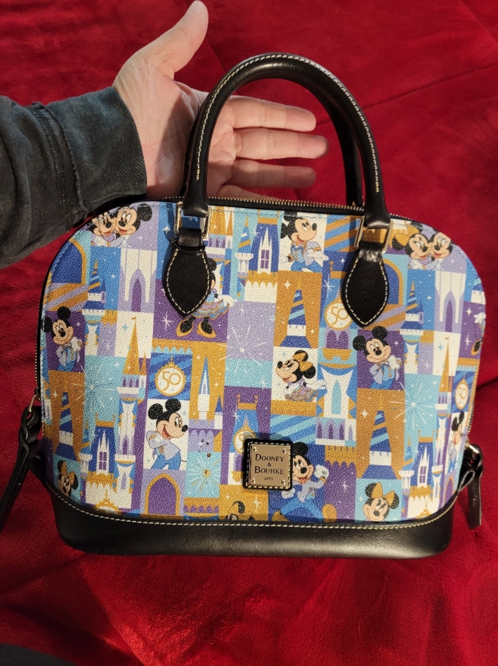 Dooney & Bourke Walt Disney World 50th Anniversary Zip Satchel